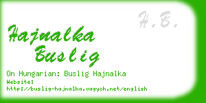 hajnalka buslig business card